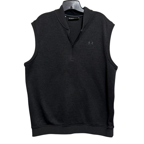 Under Armour Mens Dark Grey Fleece Pullover Vest - Size XL - Picture 1 of 9